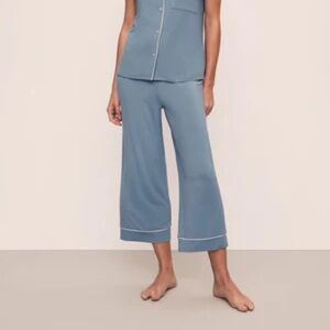 Eberjey Giselle TENCEL Cropped Pajama Pants Size L Blue Loungewear